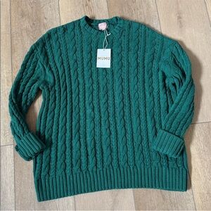 Show Me Your MuMu Emerald Knit Sweater